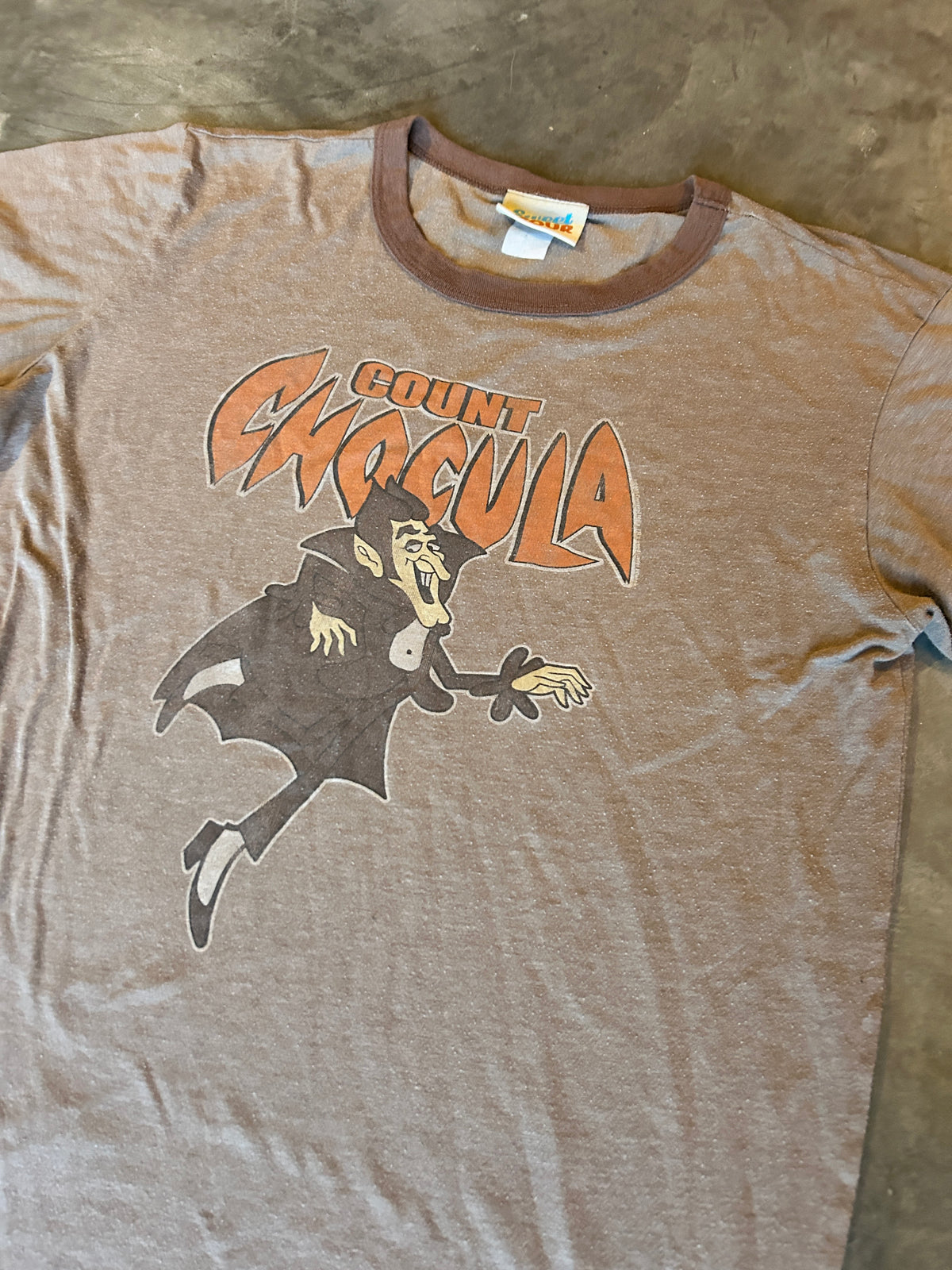 Vintage Count Chocula Brown Ringer Tee (M)