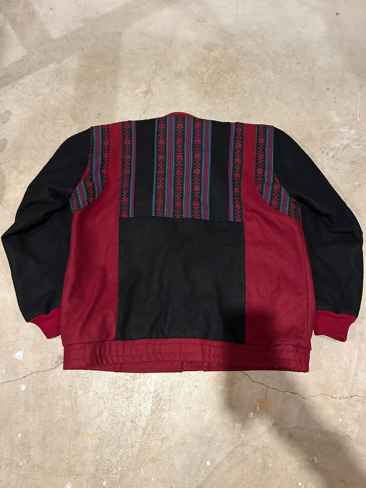 Vintage Wool Aztec Pattern Cardigan Style Jacket (L)