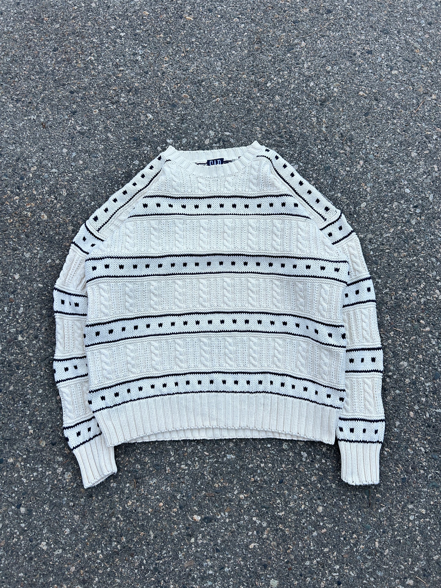 Vintage Gap Heavyweight Cable-knit Sweater (L)