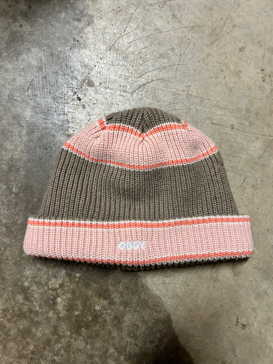 Obey Striped Toque