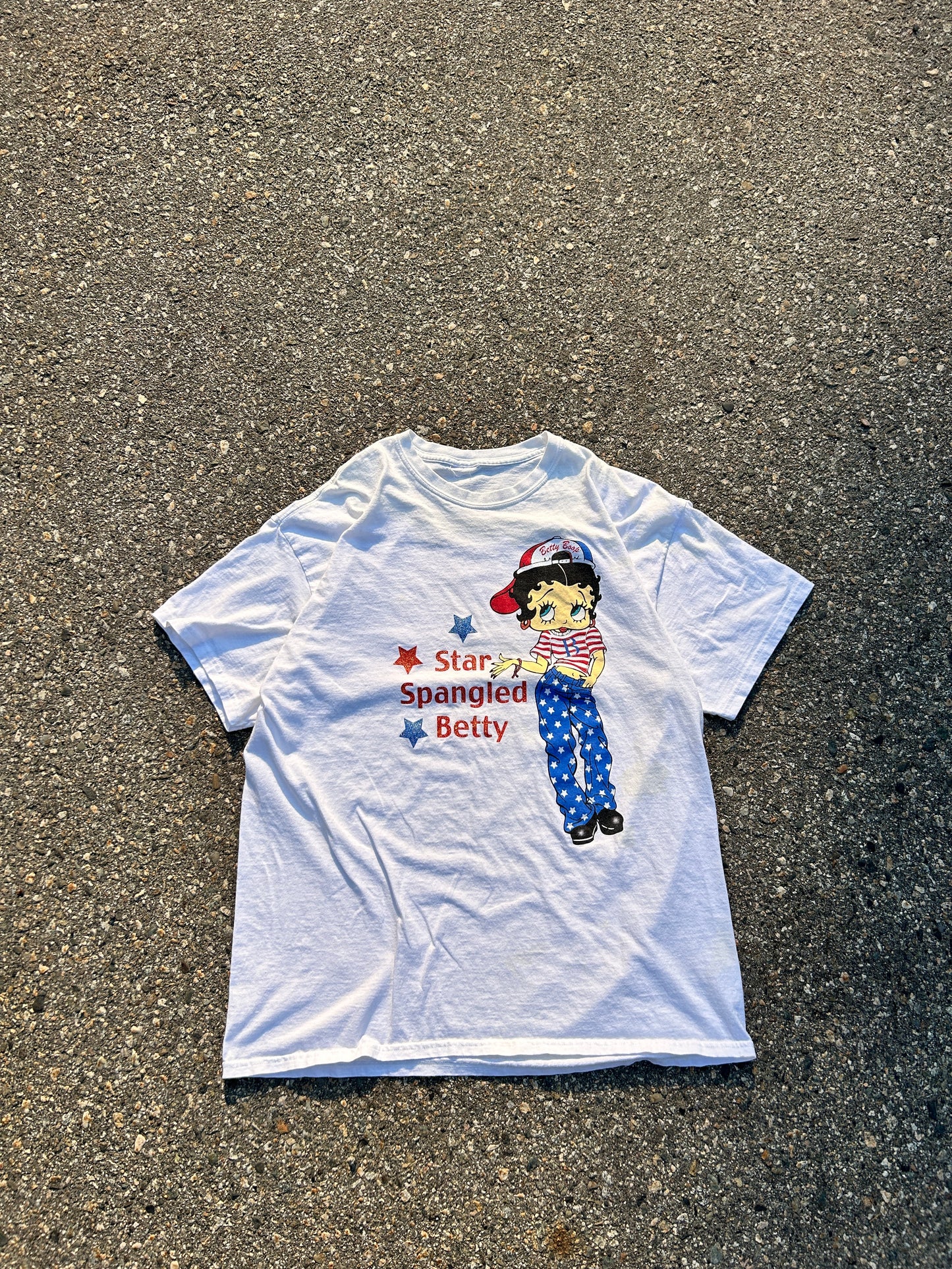 Vintage Star Spangled Betty Graphic Tee (XL)