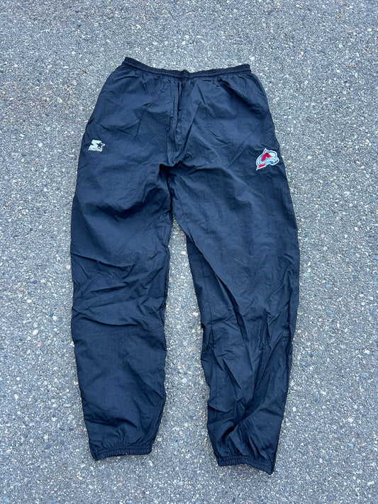 Vintage Black Starter Colorado Avalanche Track Pants (XL)