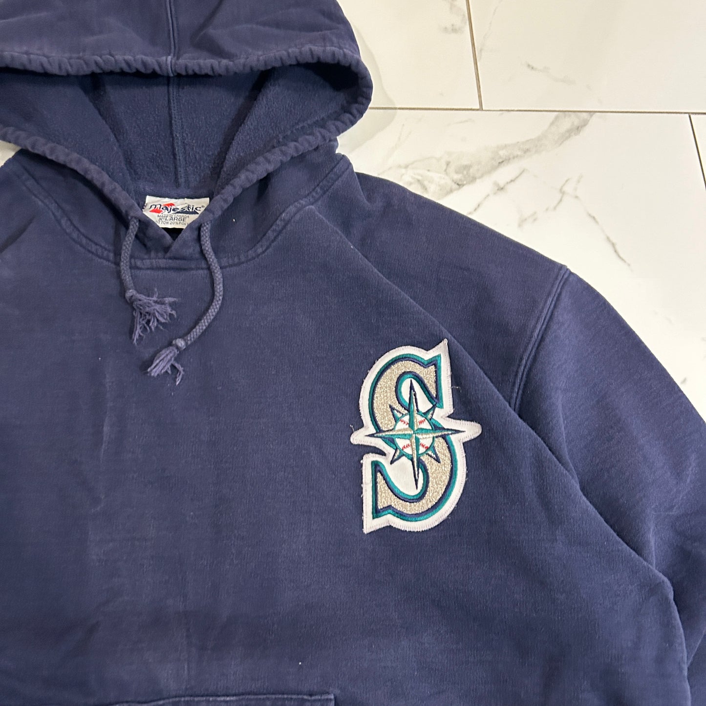 Vintage Seattle Mariners Majestic MLB Hoodie (XL)