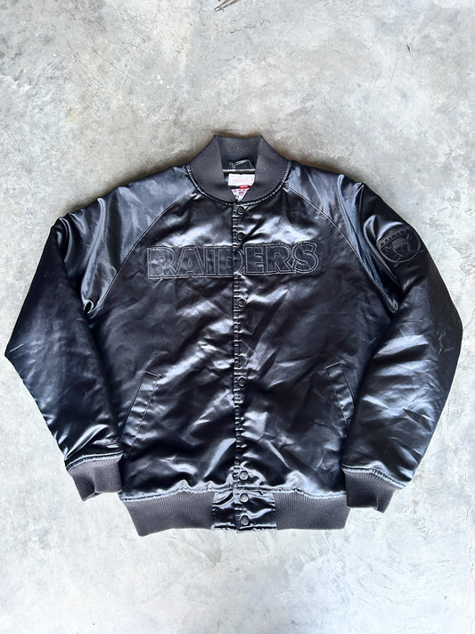 Satin Oakland Raiders Bomber Jacket (M)