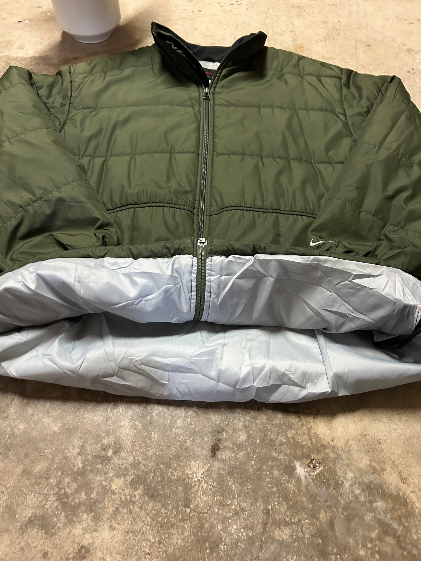 Vintage Green Nike Insulated Cinch Jacket (M)