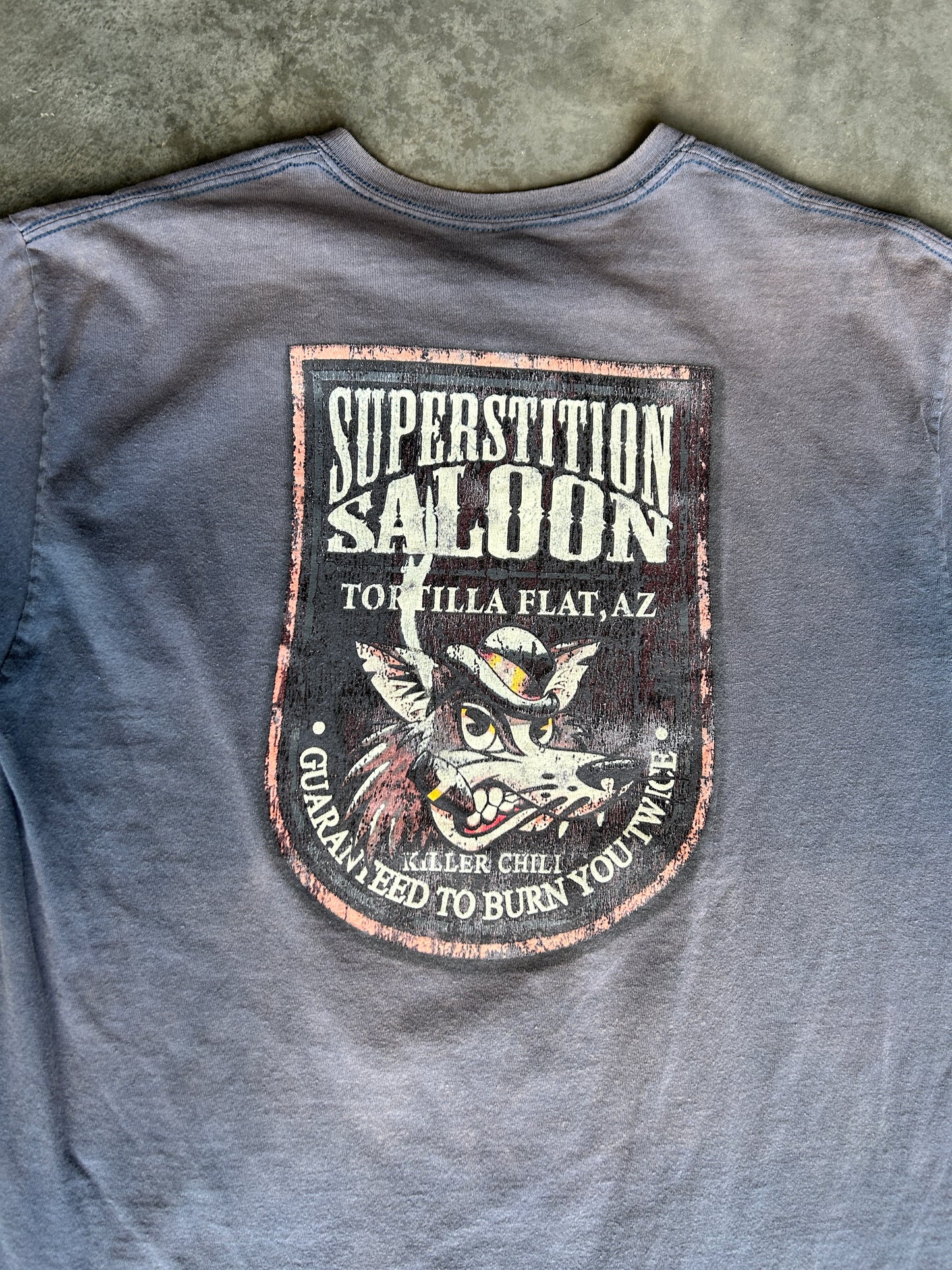 Crazy Faded Vintage Superstition Saloon Tee (XL)