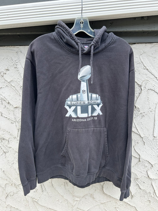 Faded Black Super Bowl 2015 Hoodie (XL)
