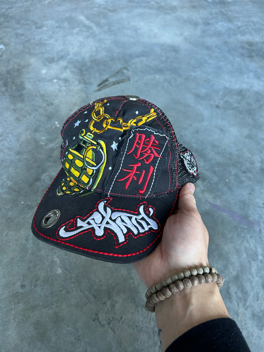 Y2K New York Brand Grenade Mesh Trucker Hat