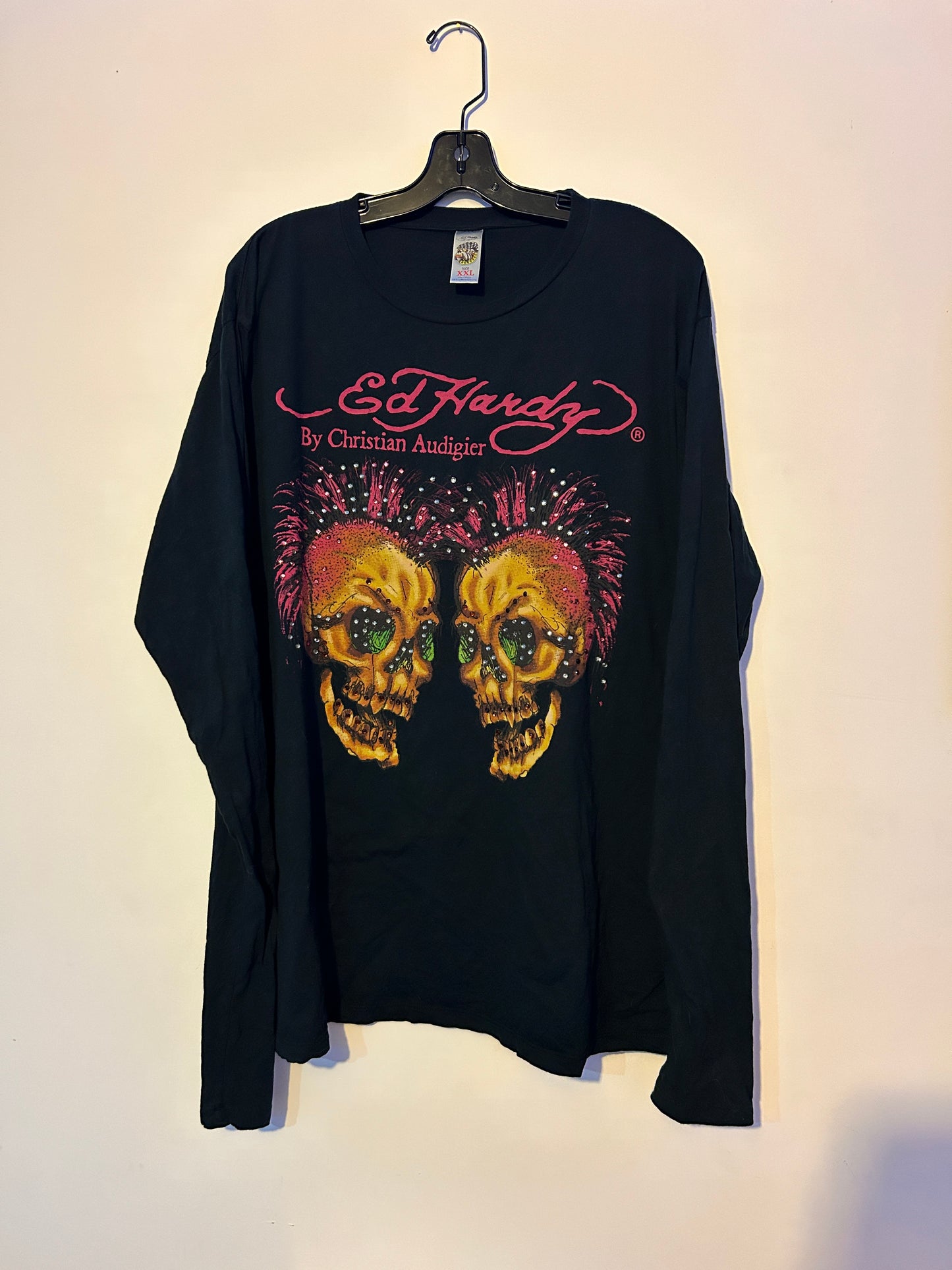 Bejewelled Y2K Don Ed Hardy LS Shirt (2XL)