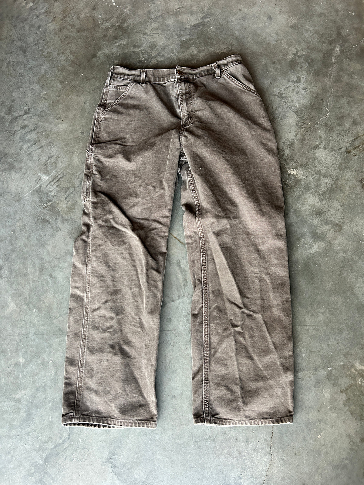 Vintage Faded Brown Carhartt Dungarees (34x30)