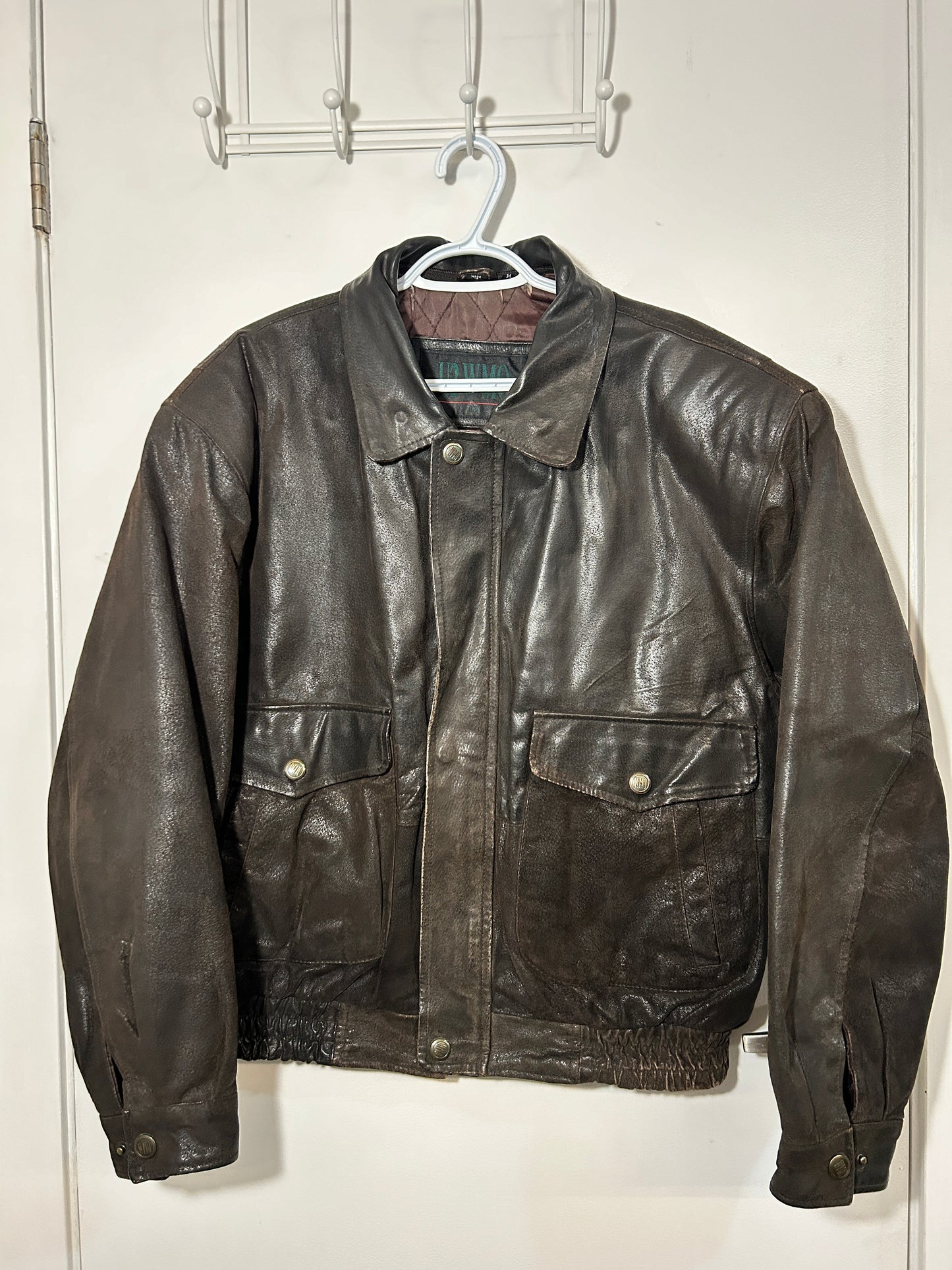 Vintage U2 WMO Faded Leather Jacket (fits L)