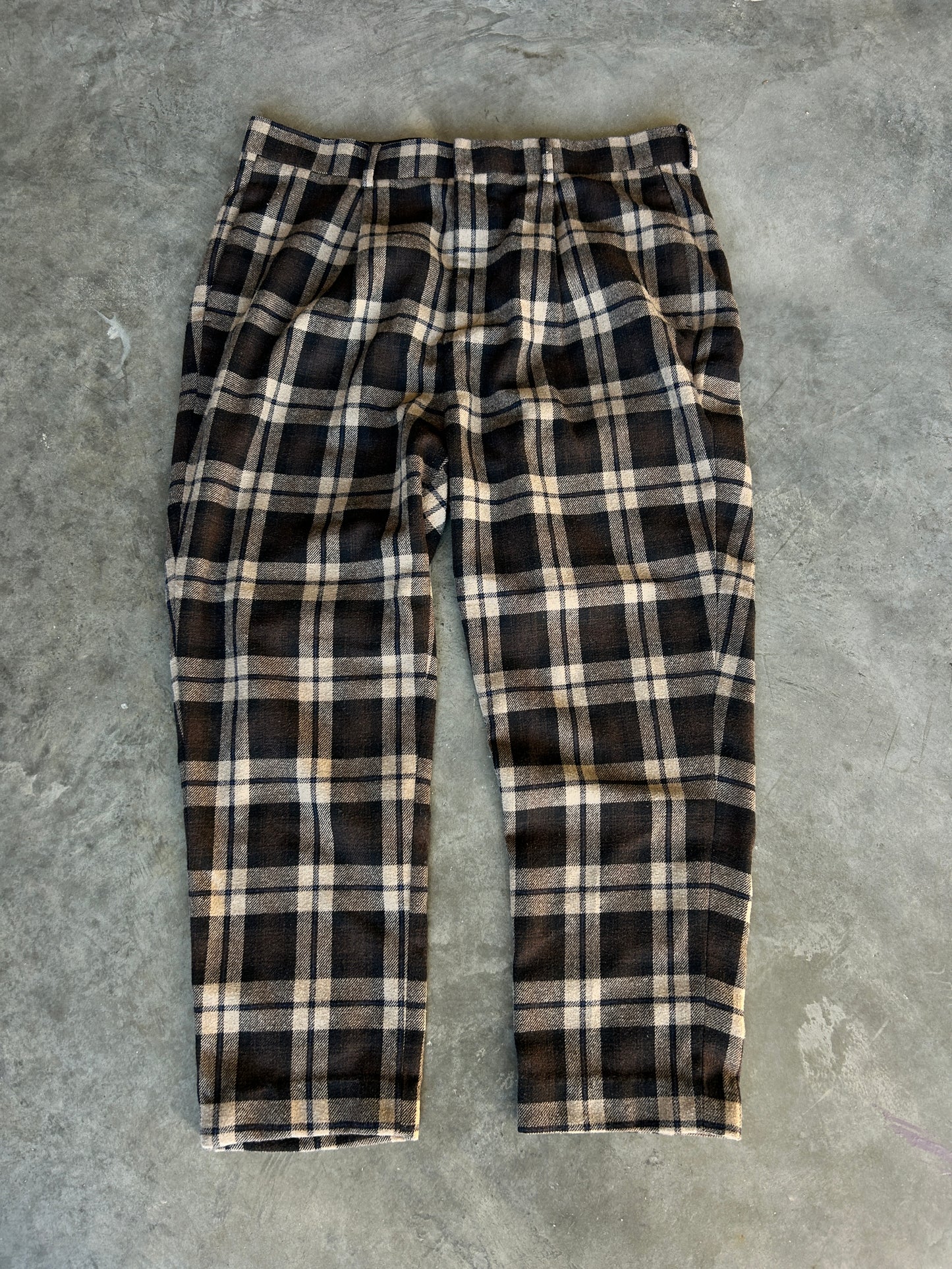 Asos Design Beige Flannel Trousers (36x30)