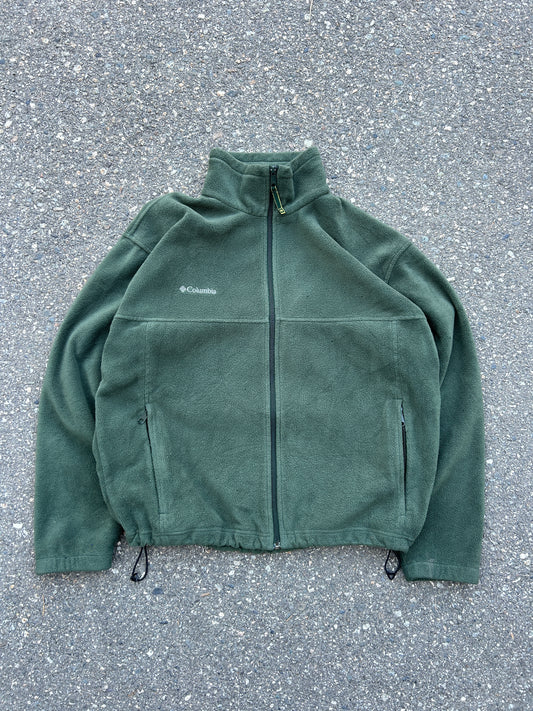 Vintage Green Columbia Zip Fleece Sweater (L)