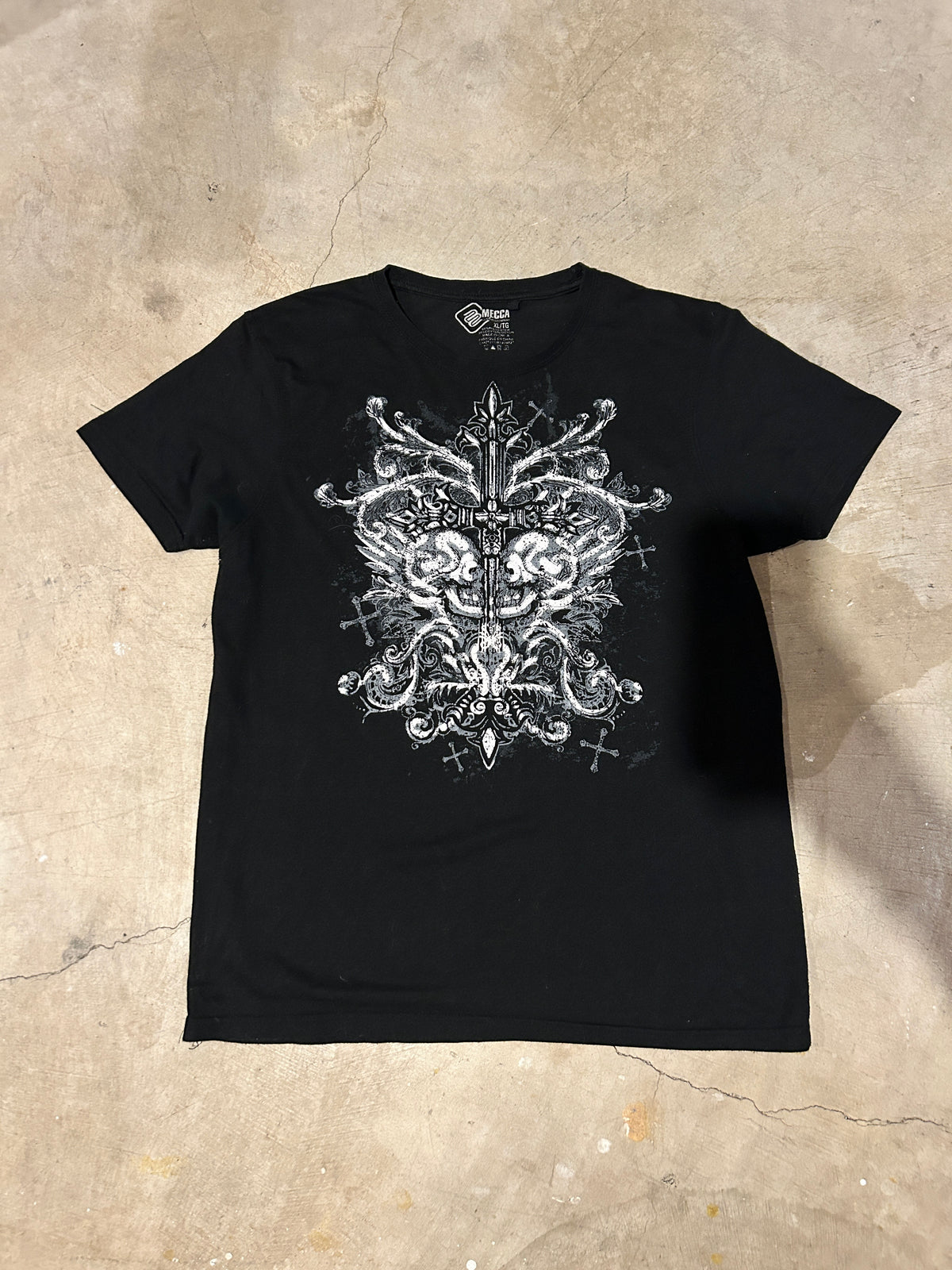Y2K Black Mecca Skull Tee (XL)