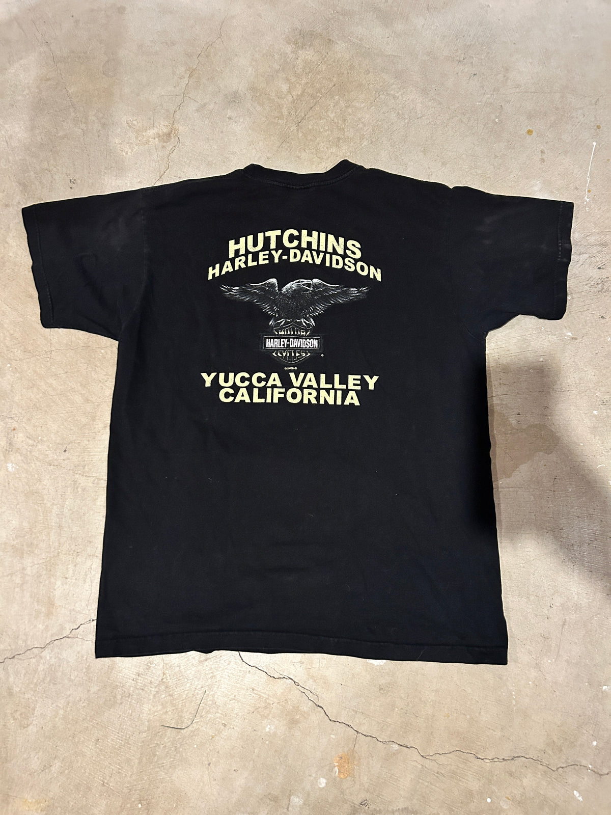 Vintage Black Harley Davidson Yucca Valley Tee (XL)