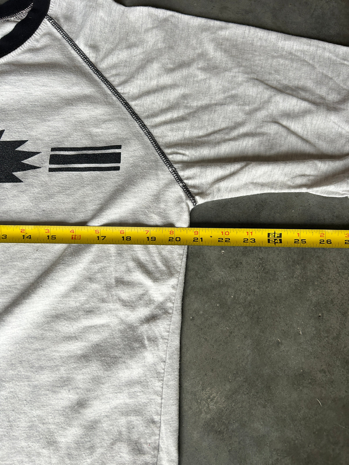 Vintage Grey Ringer Tee (L)