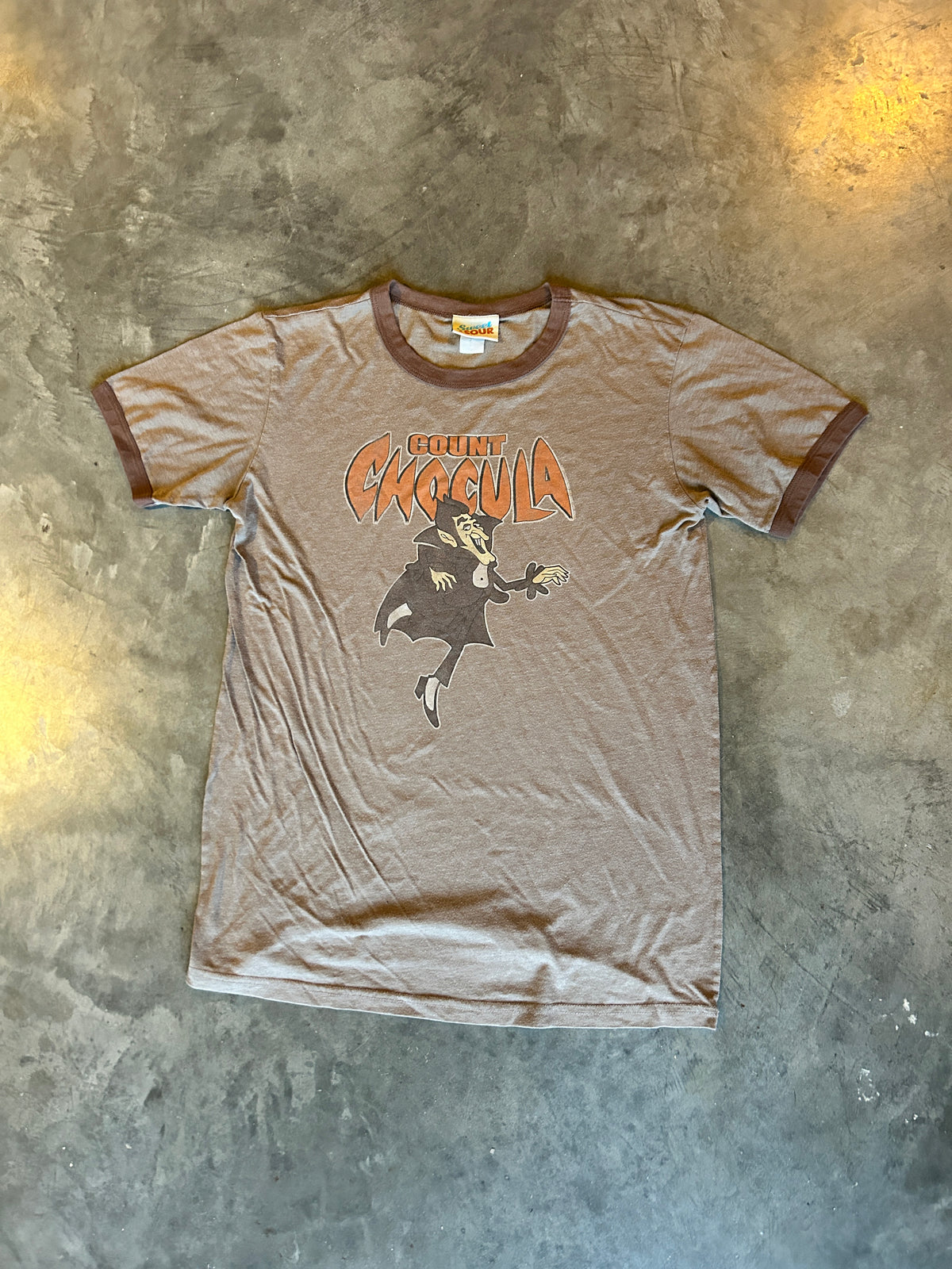 Vintage Count Chocula Brown Ringer Tee (M)
