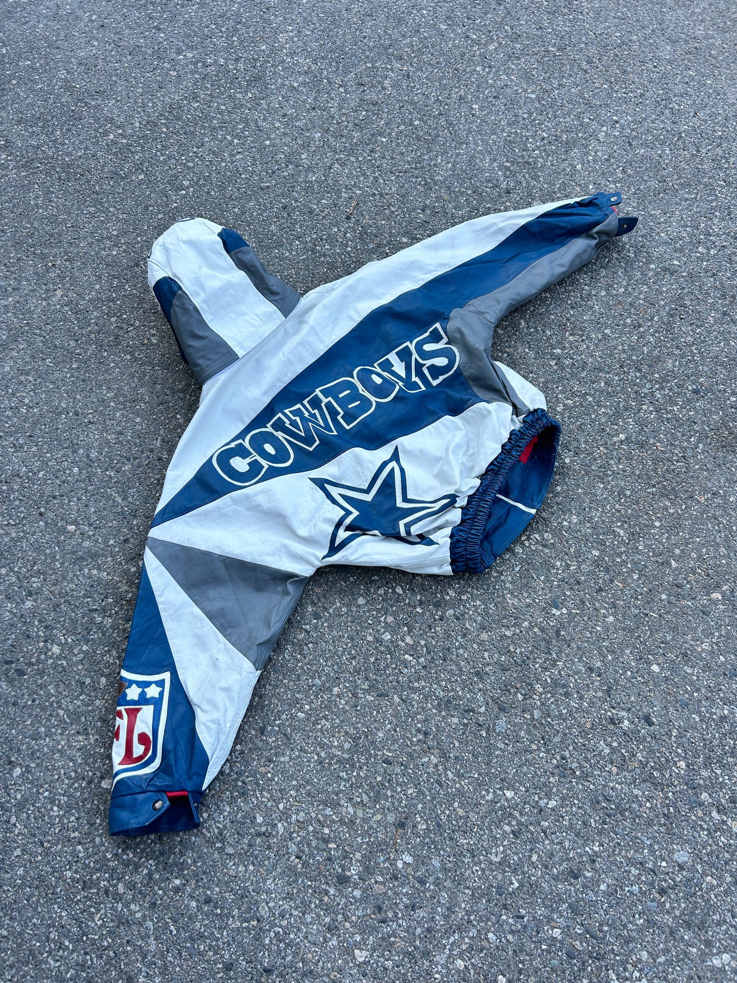 Vintage Dallas Cowboys Cinched Leather Jacket (M/L)