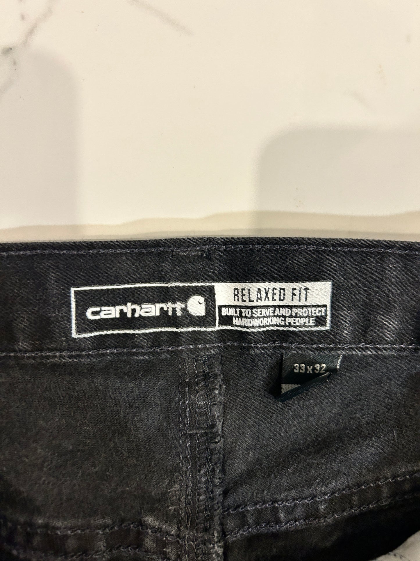 Black Carhartt Relaxed Fit Jeans (33x32)