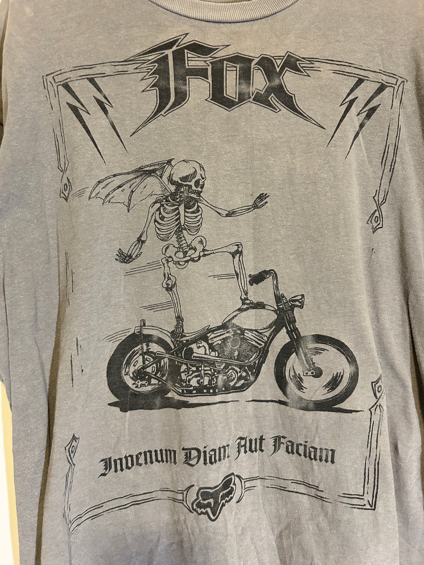 Faded Fox Motorcycle Skull Tee (XL)
