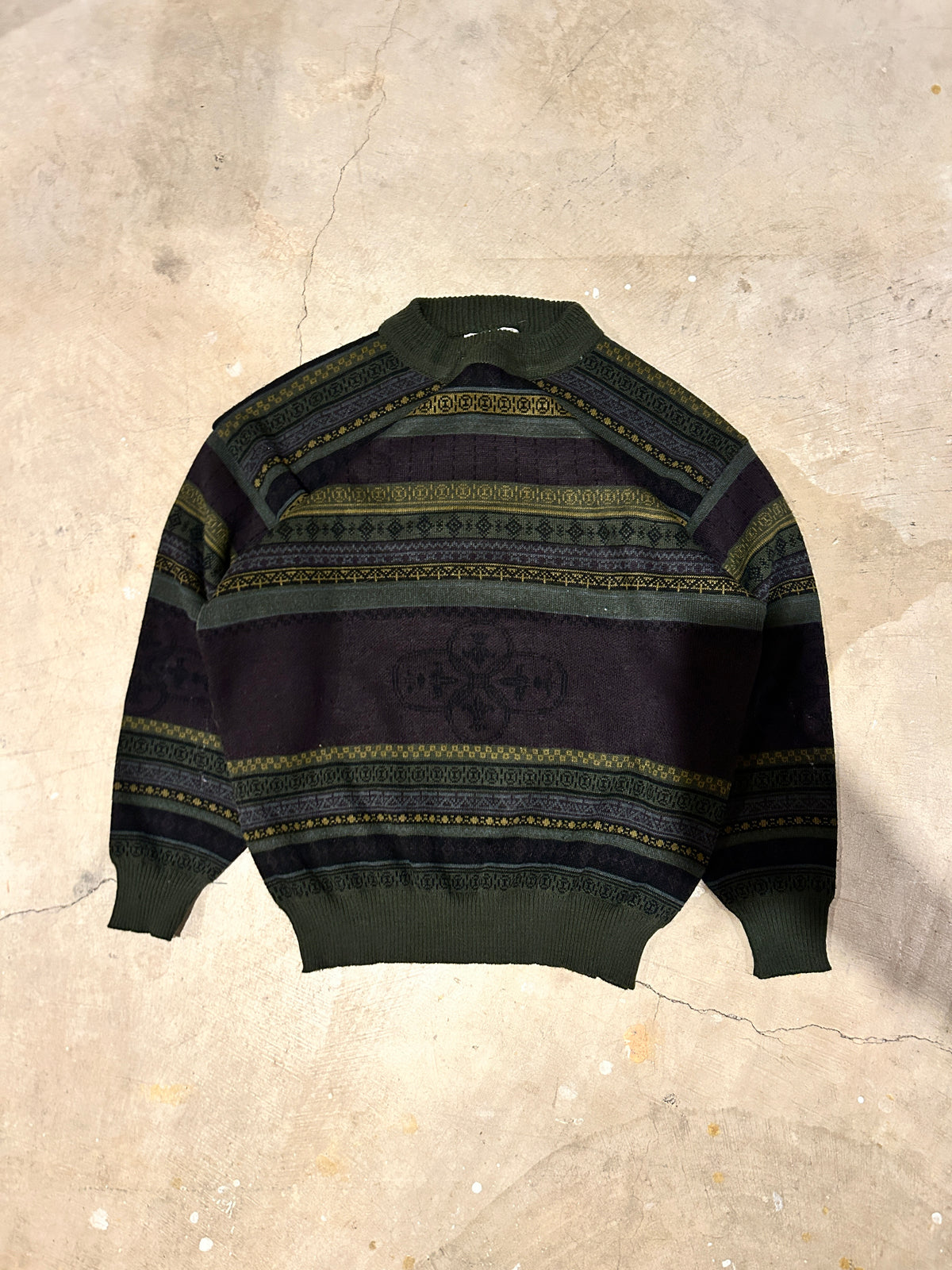 Vintage Bellissimo Patterned Knit Sweater (M)