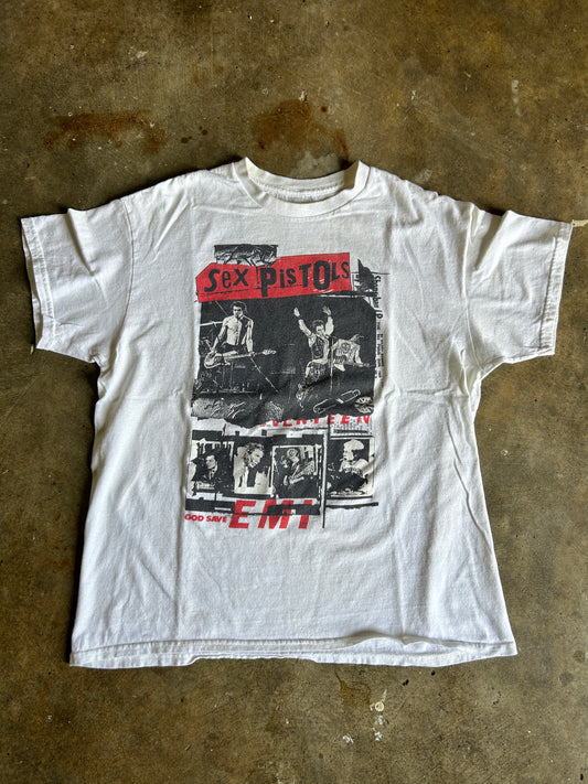 White Sex Pistols Band Tee (L)