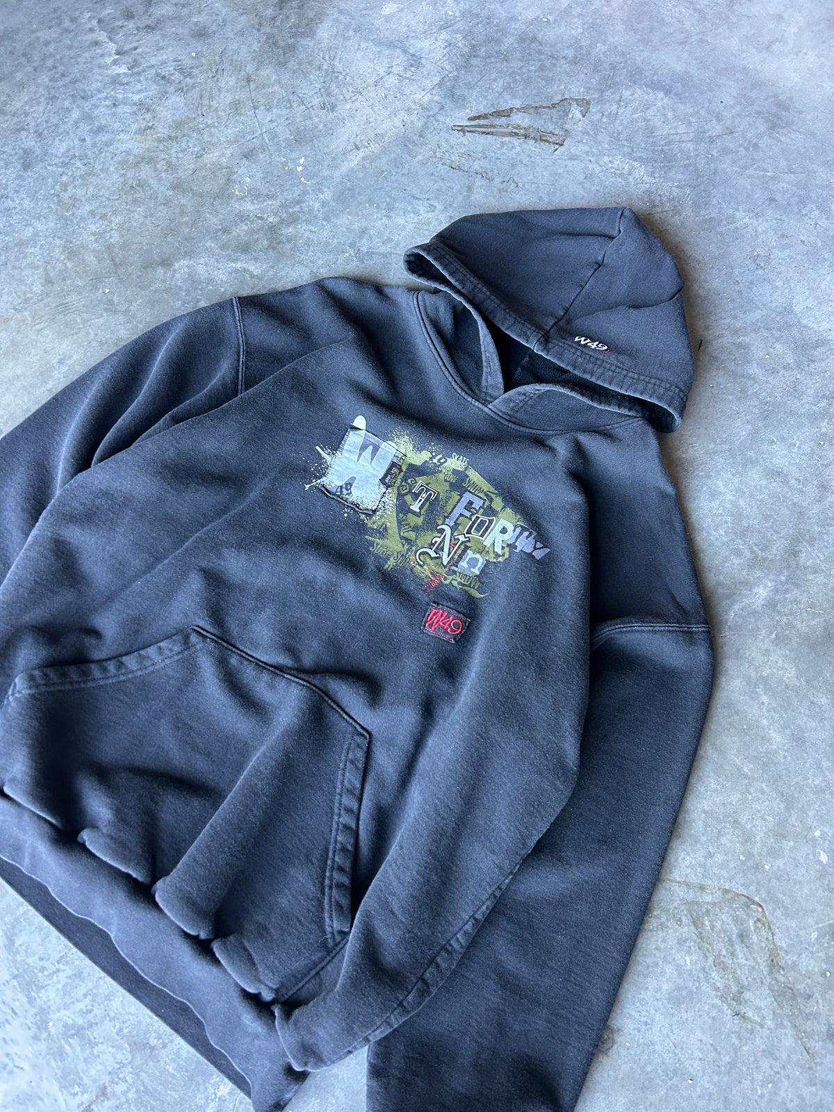 Y2K West49 Graphic Hoodie (L)