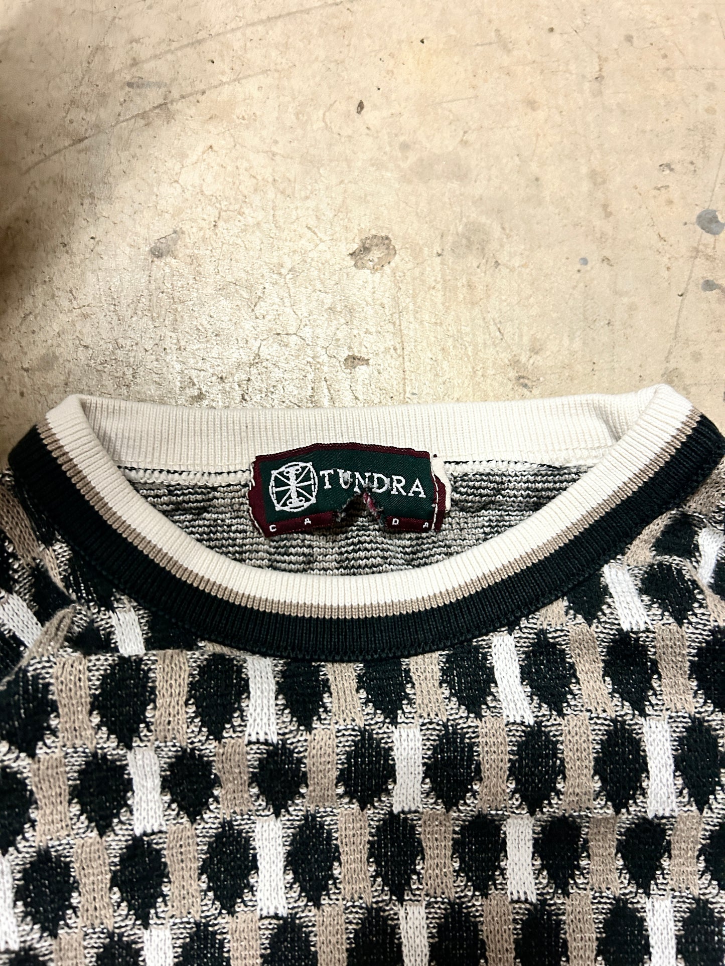 Vintage Tundra Patterned Knit Sweater (M)