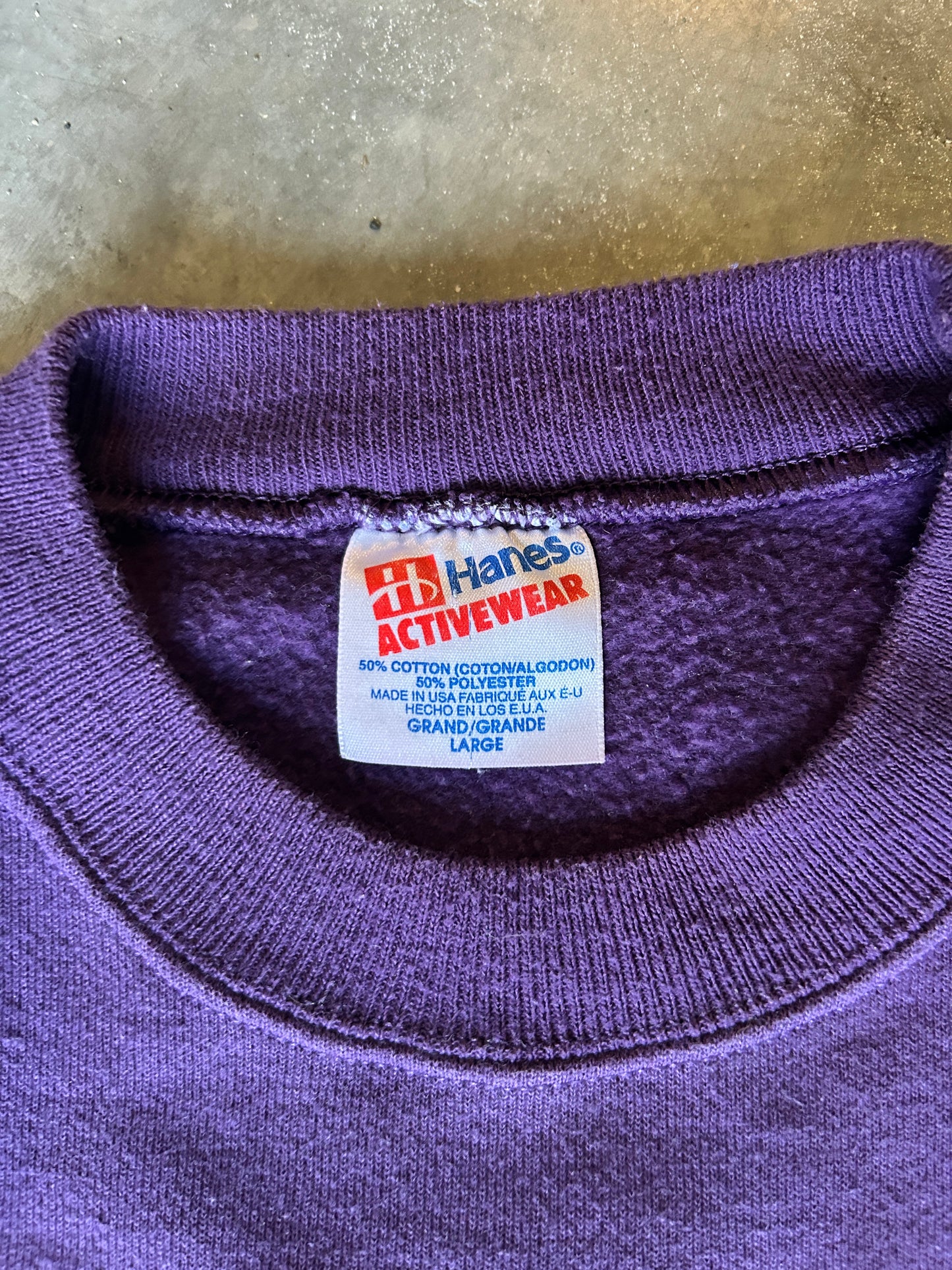 Vintage Yukon Purple Wolf Crew (L)