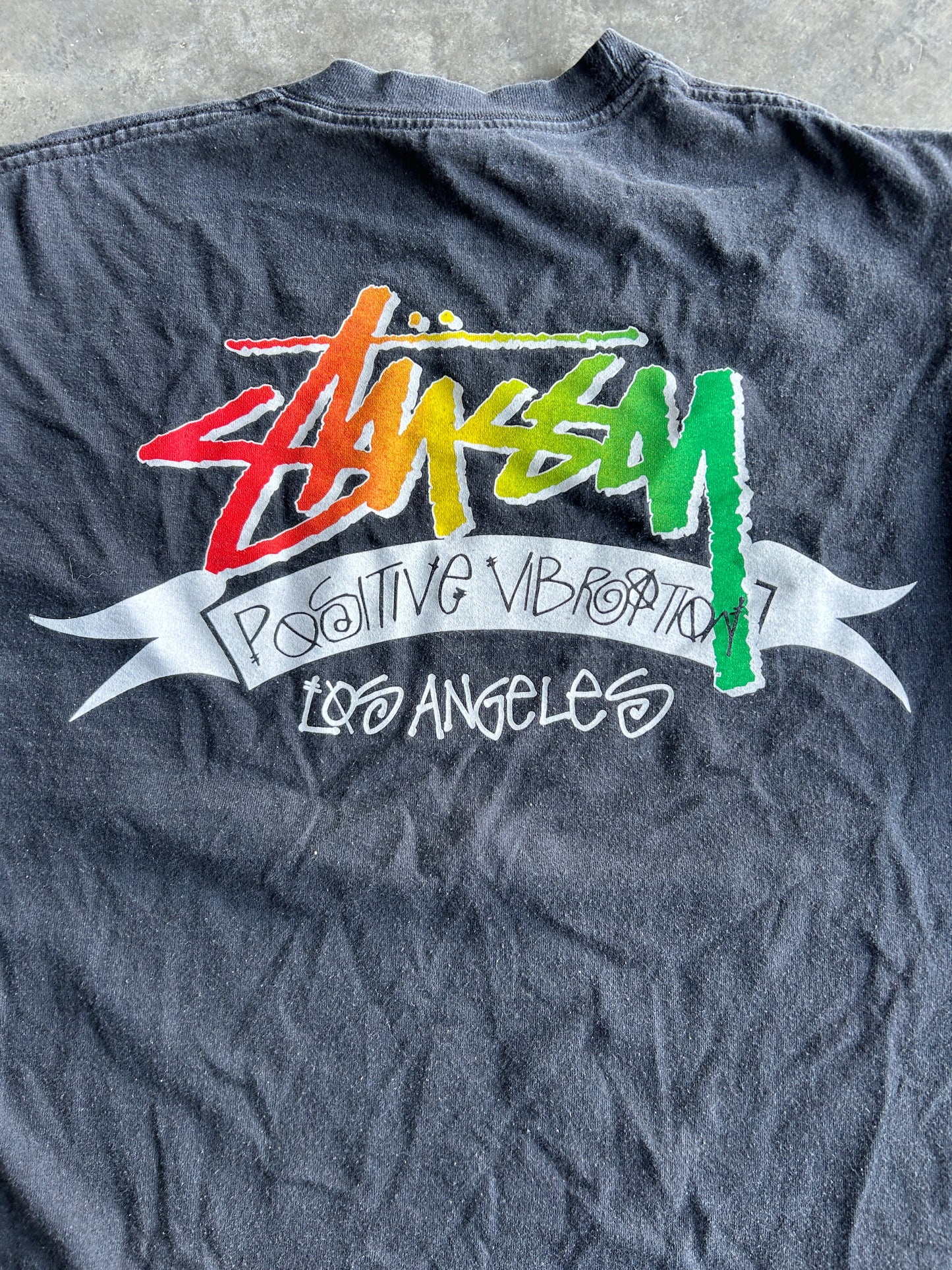Black Stussy “Positive Vibrations” Tee (M)