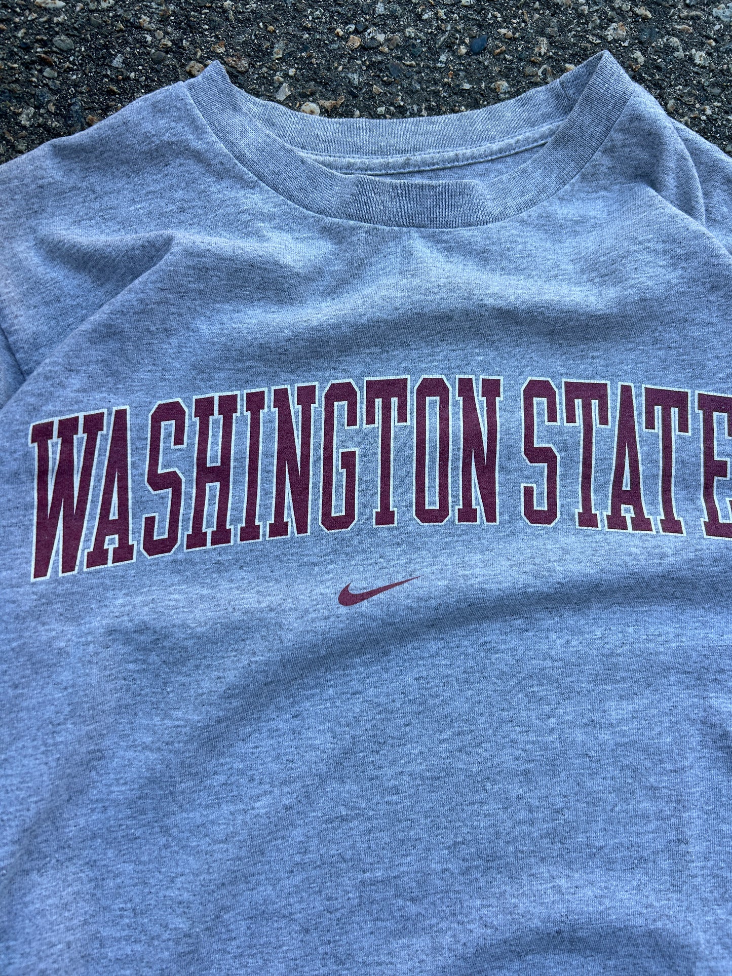 Nike Team Grey Washington State Center Check LS Shirt (M)