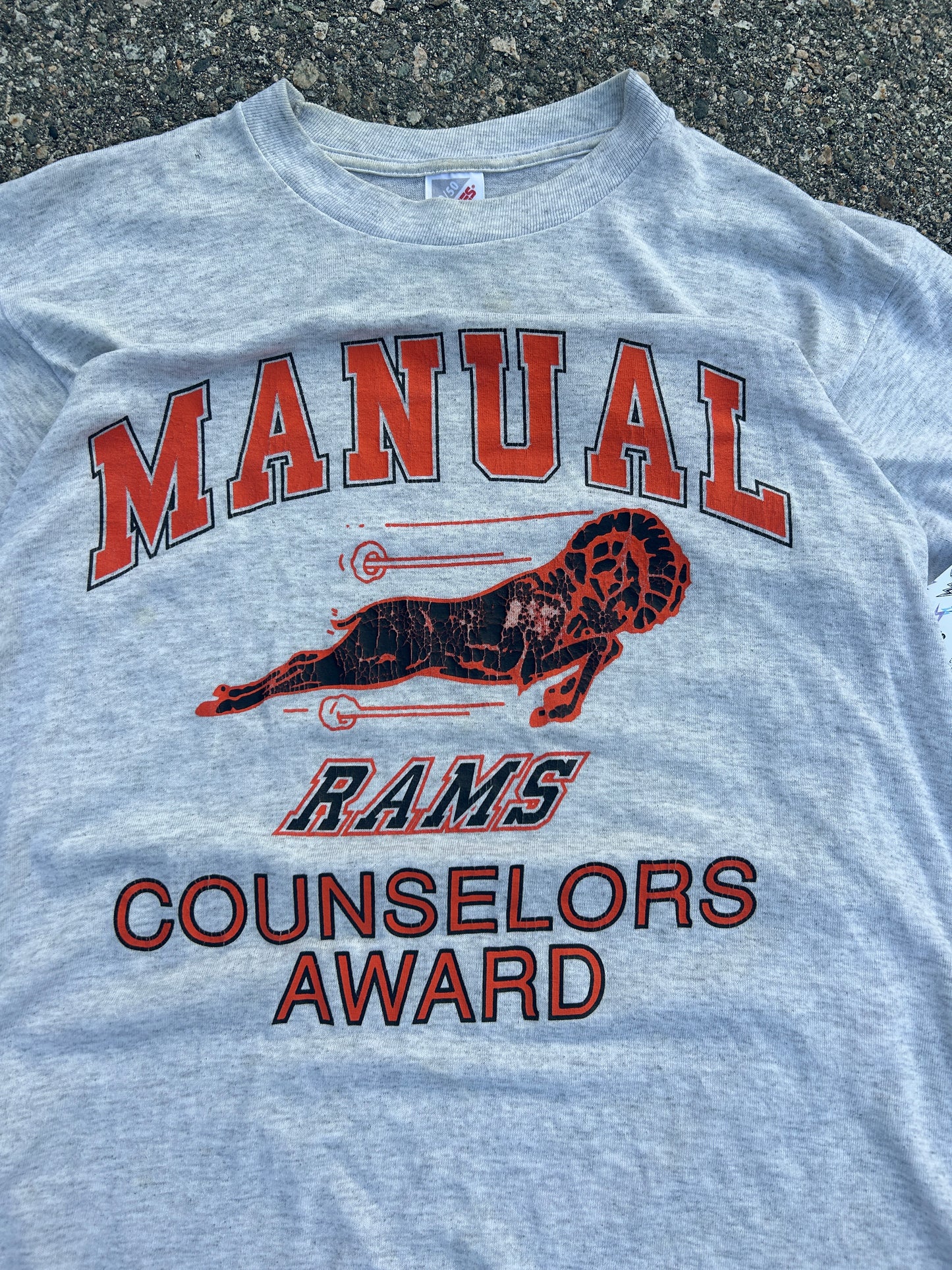 Vintage Jerzees Manual Rams Tee (L)