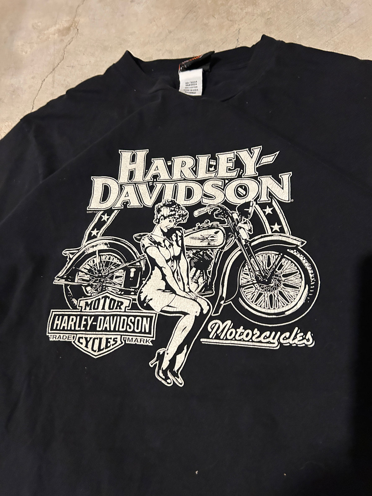 Vintage Black Harley Davidson Yucca Valley Tee (XL)