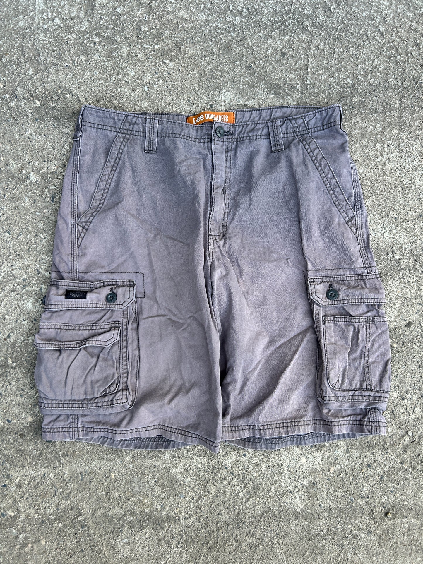 Beige Lee Dungarees Shorts (34W)