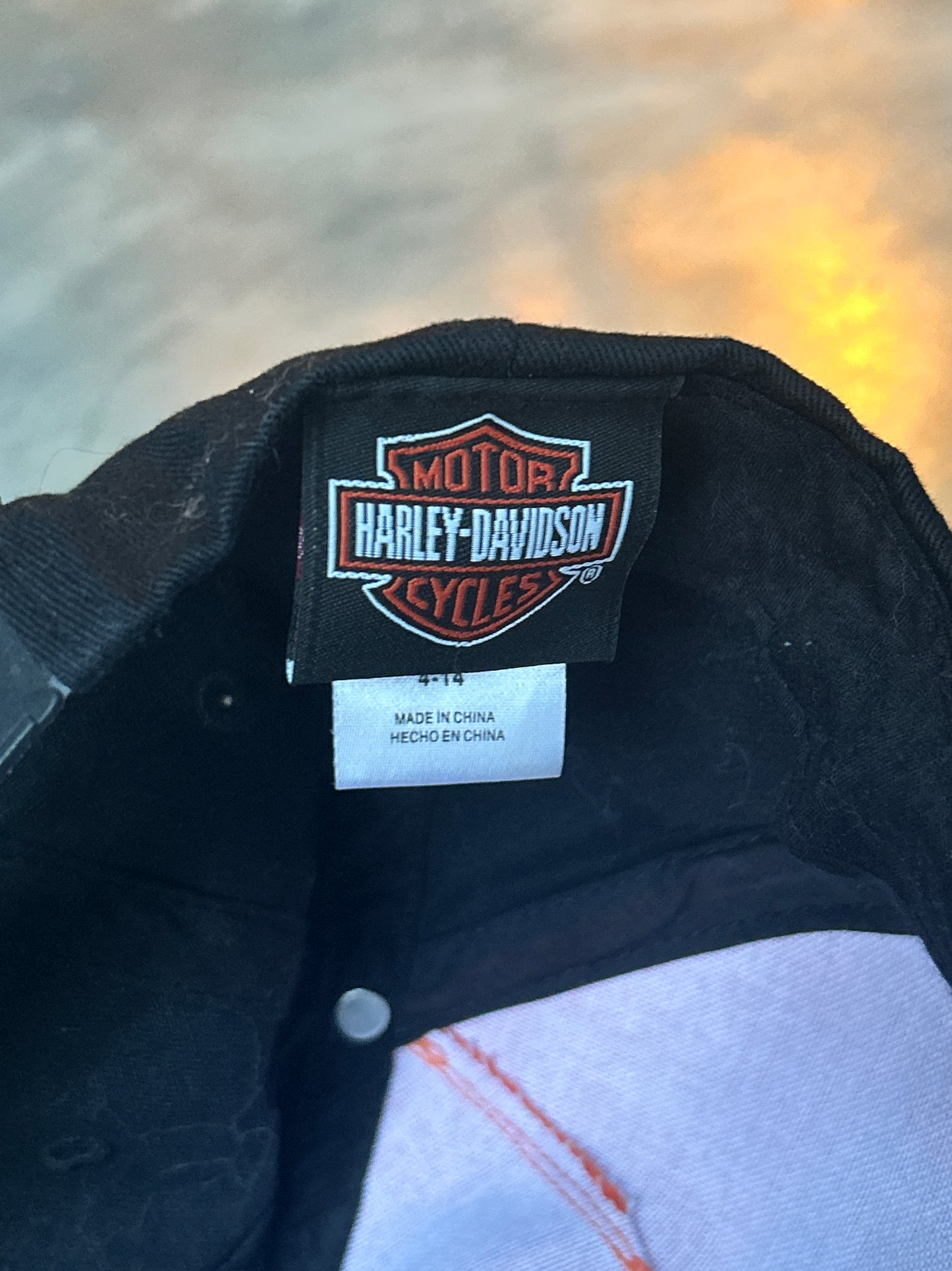 Y2K Orange Skull Harley Hat