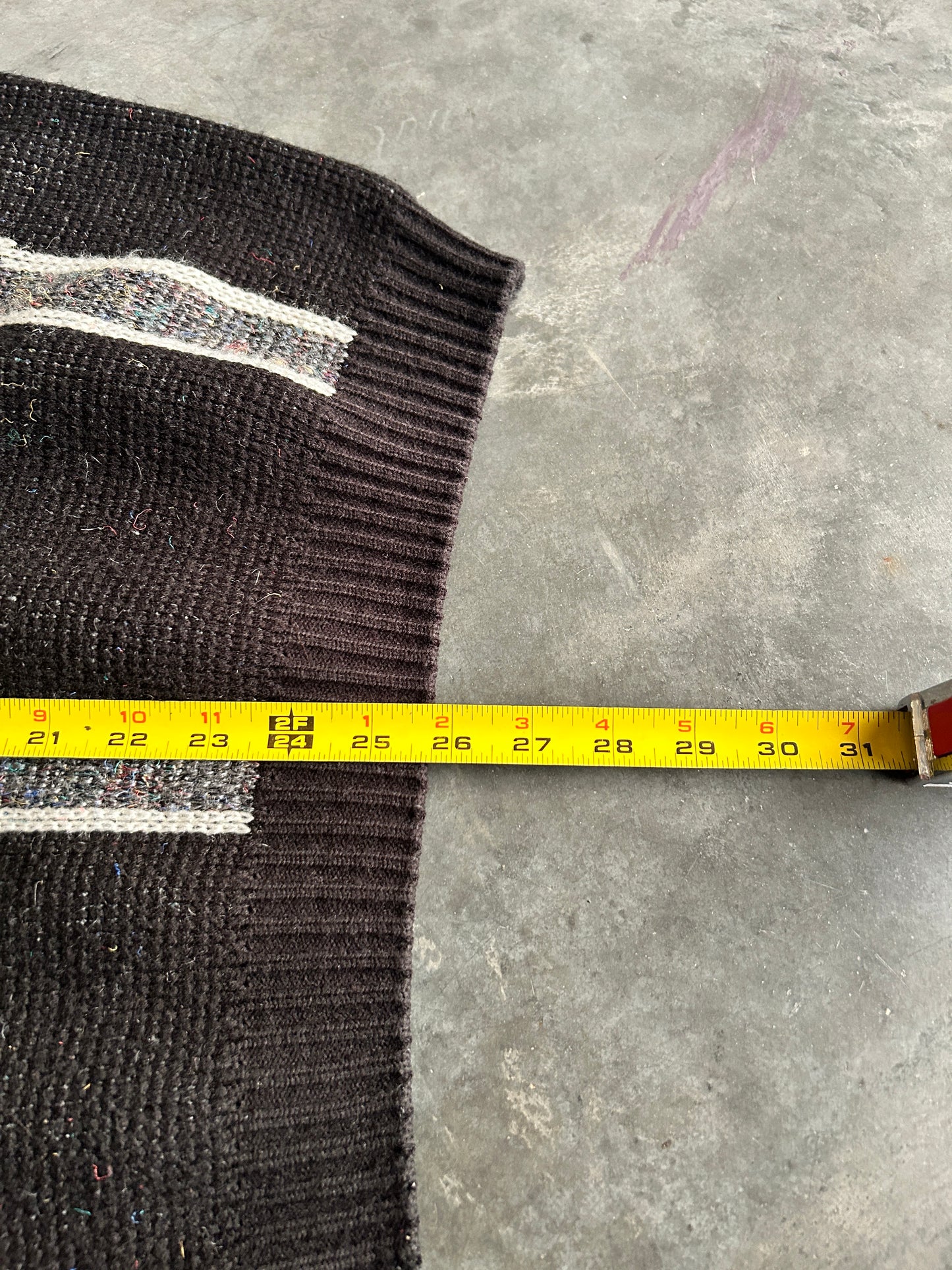 Vintage Asphalt Wool Blend Knit Sweater (L)