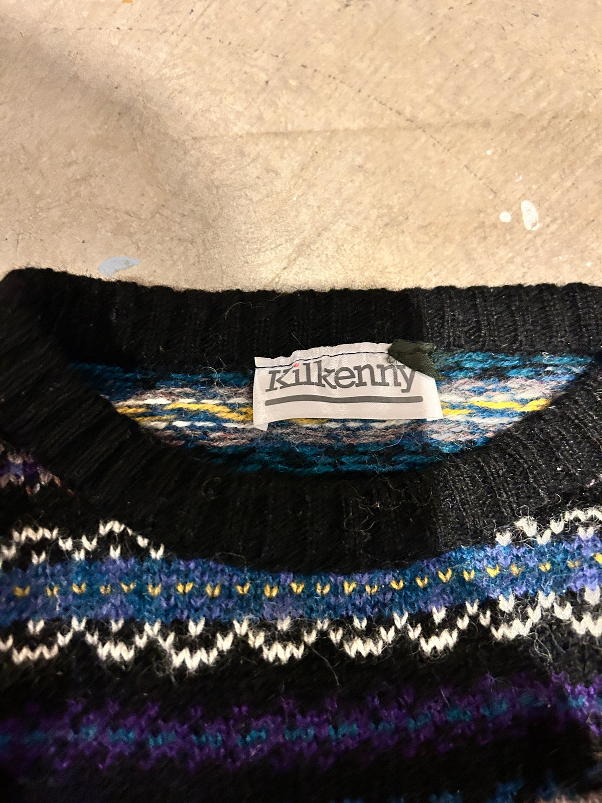 Vintage Kilkenny Patterned Knit Sweater (M)