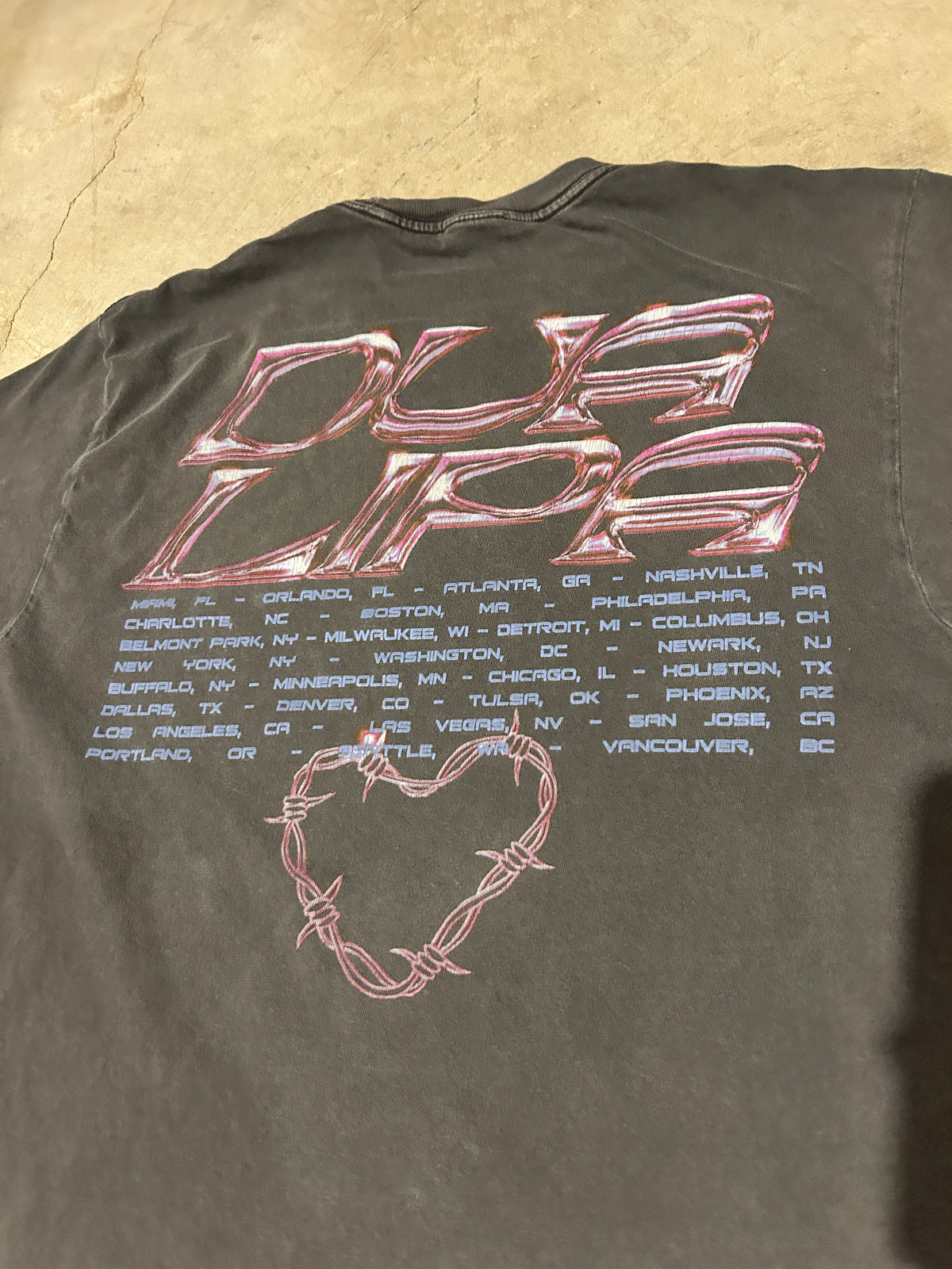 Y2K Style Dua Lipa Tour Tee (M)