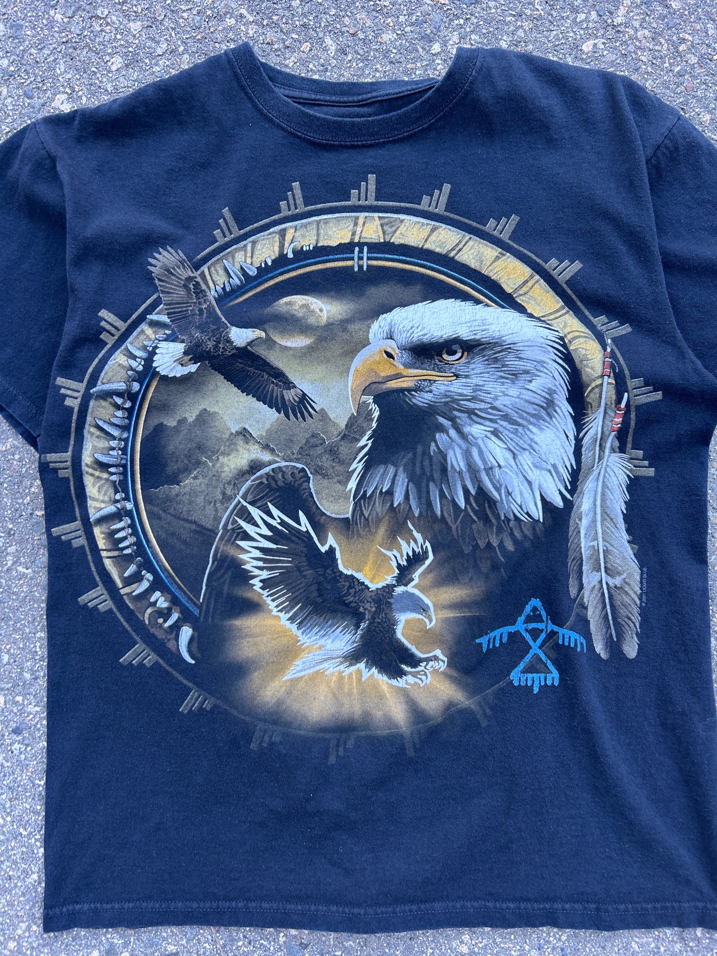 2011 Liquid Blue Eagle Print Tee (XL)