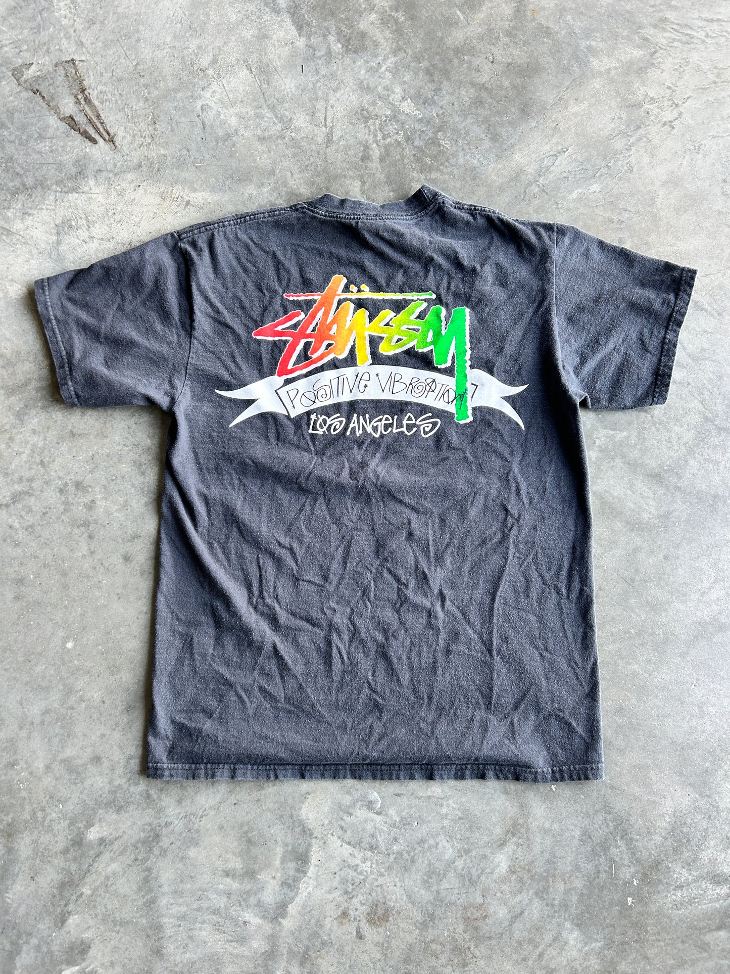Black Stussy “Positive Vibrations” Tee (M)