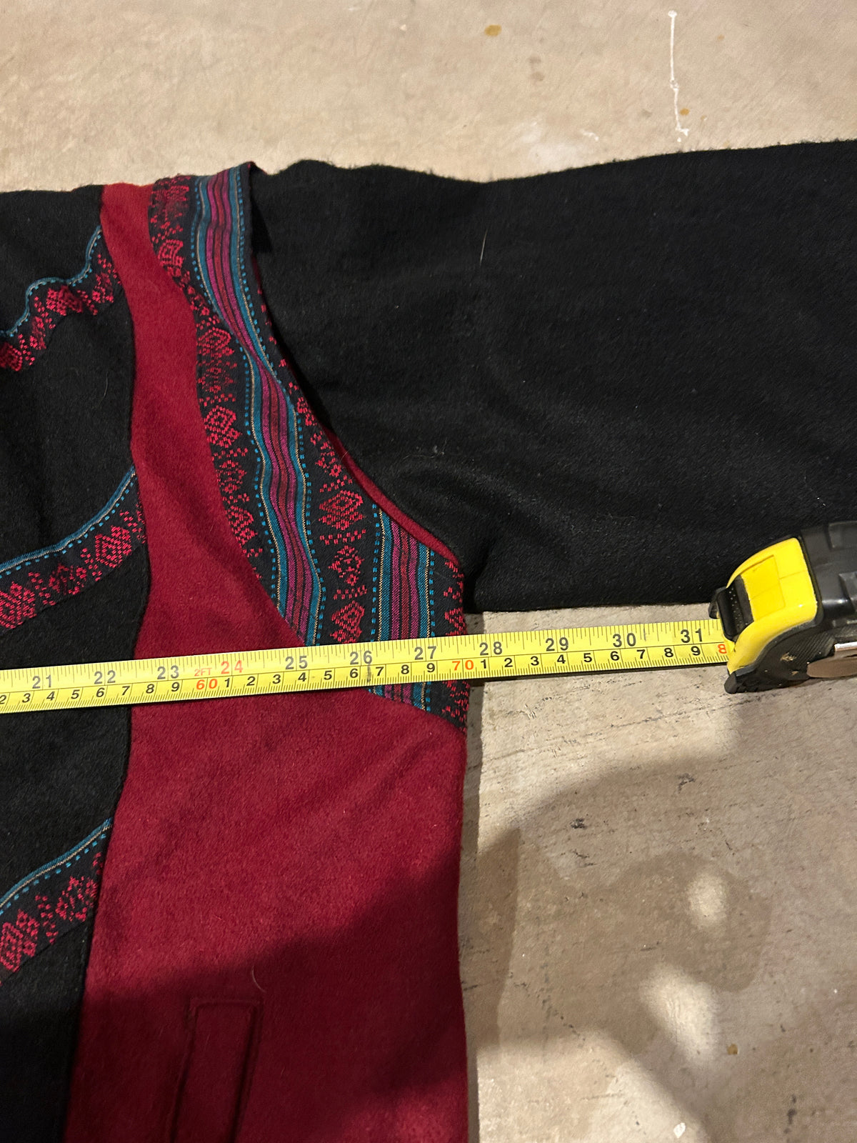 Vintage Wool Aztec Pattern Cardigan Style Jacket (L)