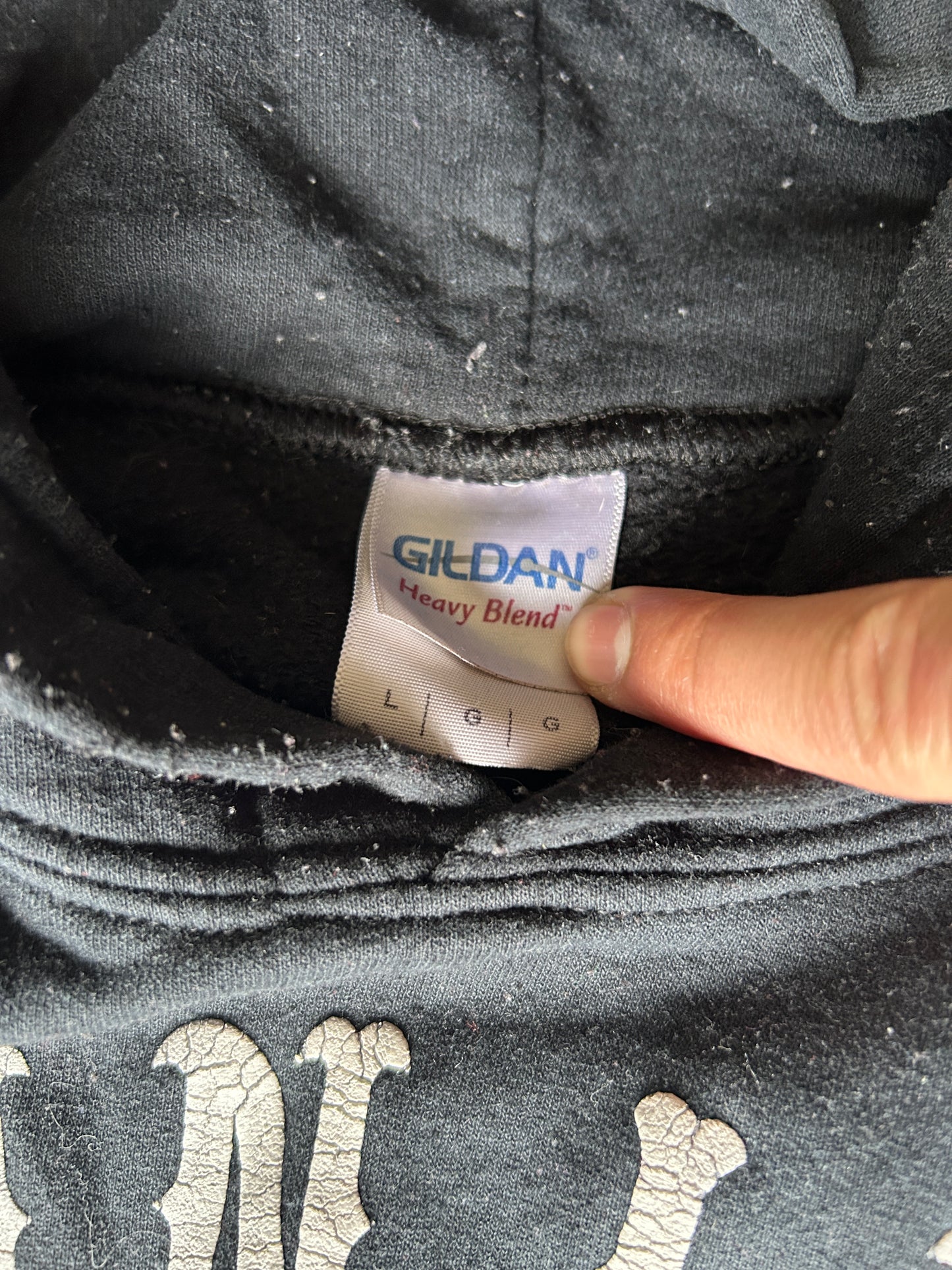 Y2K Pitbull Puffprint Hoodie (L)