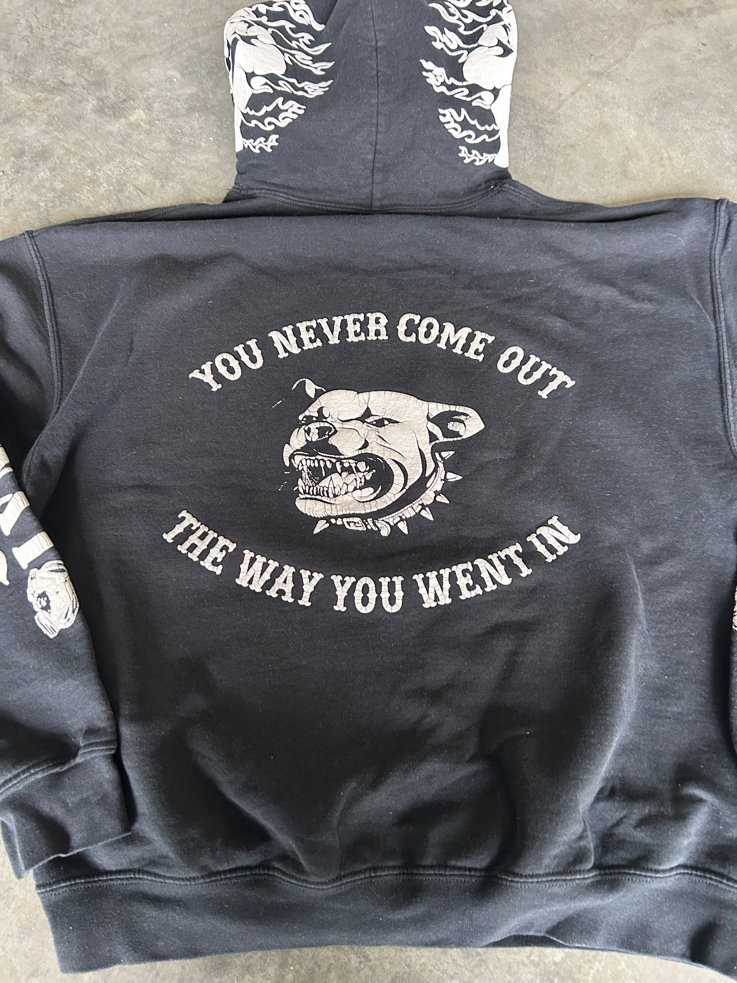 Y2K Pitbull Puffprint Hoodie (L)