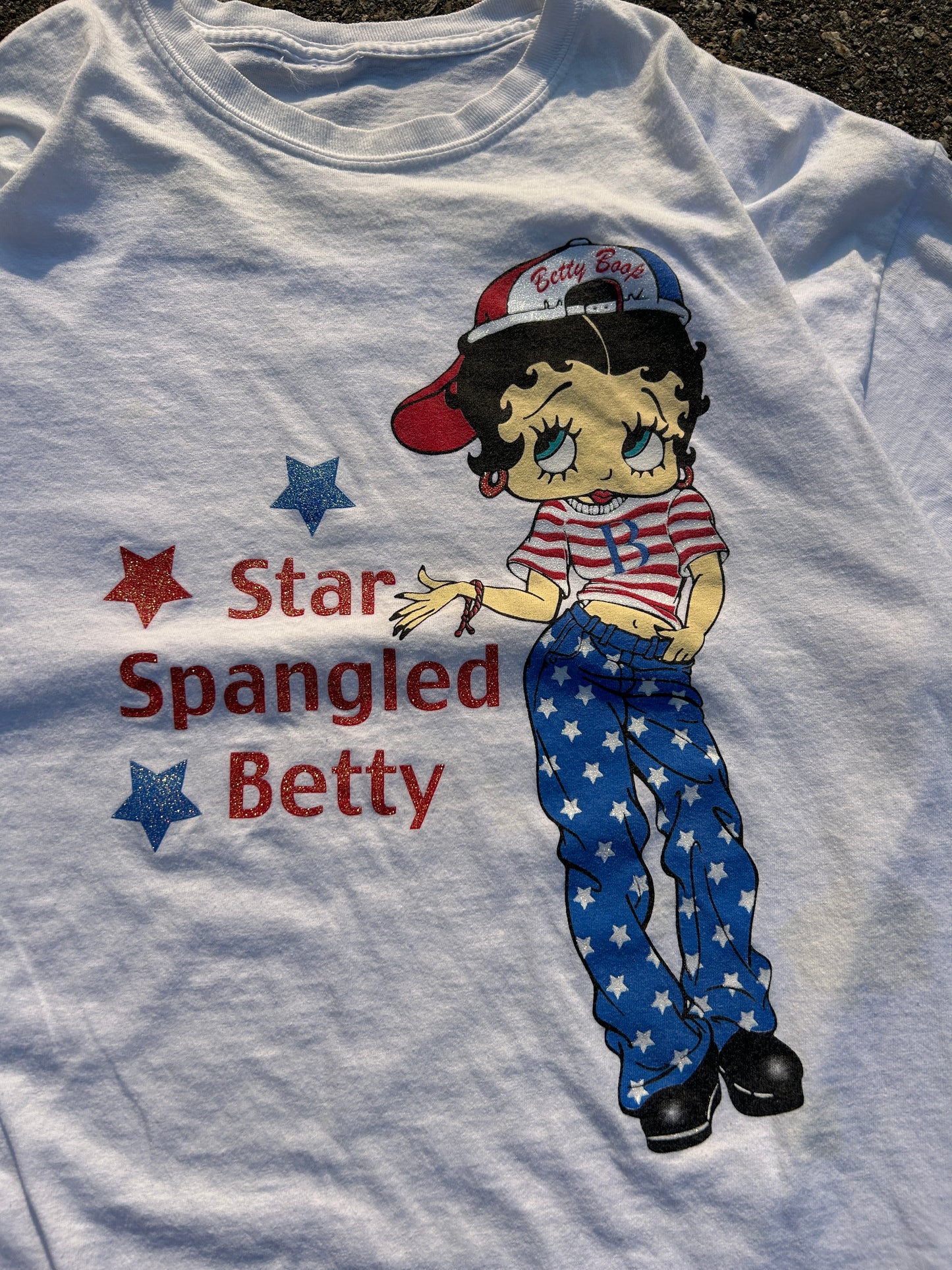 Vintage Star Spangled Betty Graphic Tee (XL)