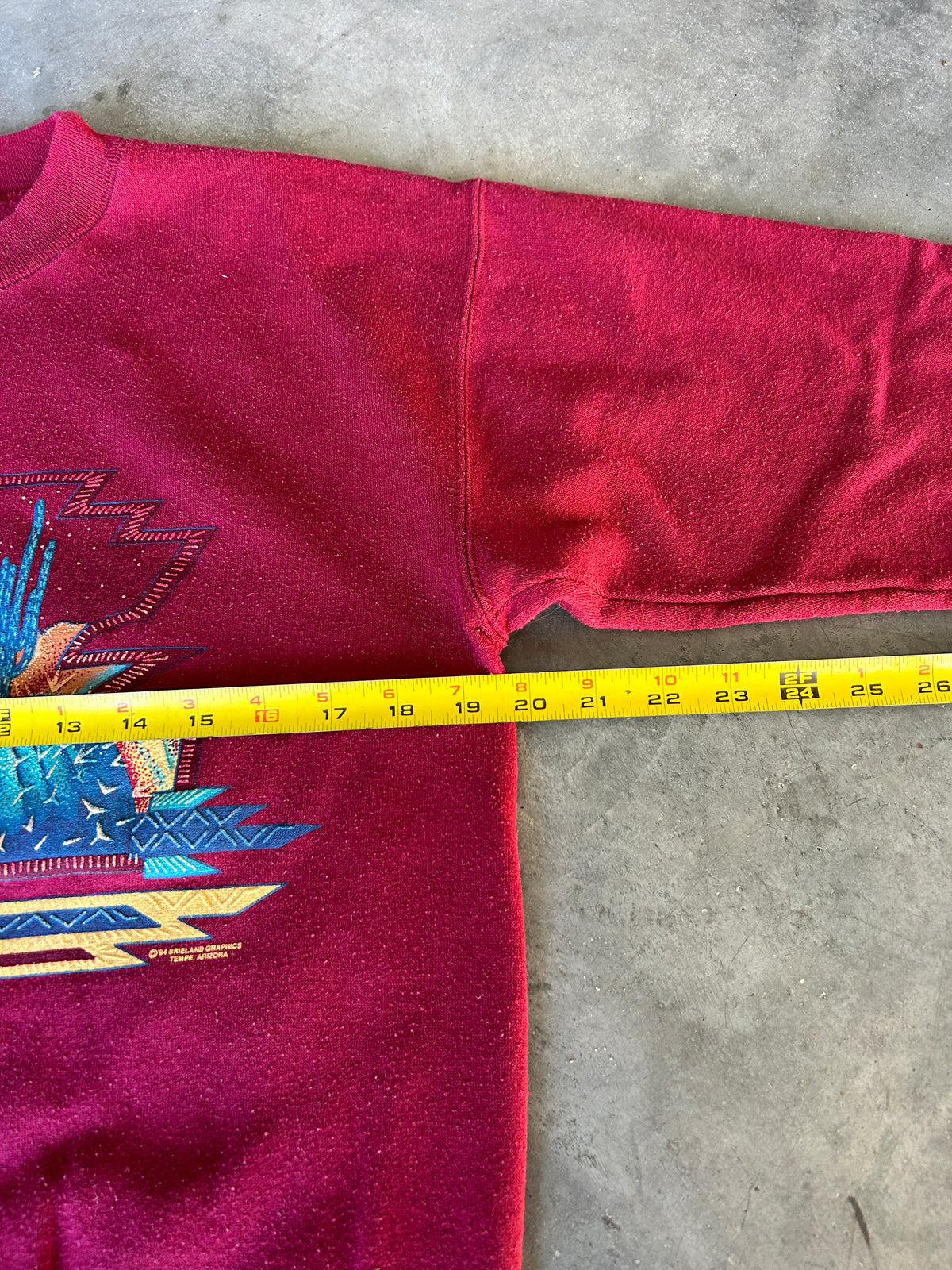 Vintage Red Arizona Cactus Crew (M)