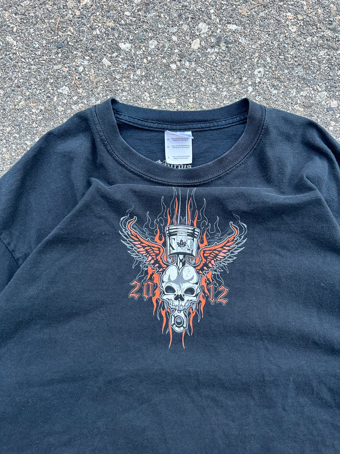 2012 Sturgis Vernon Piston Skull Tee (L)