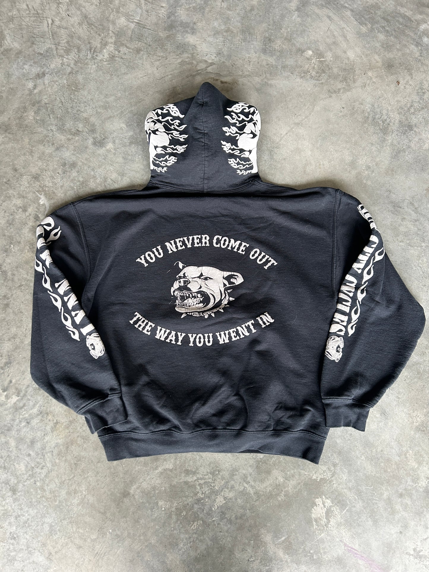Y2K Pitbull Puffprint Hoodie (L)