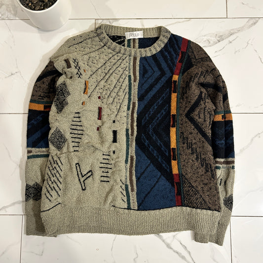 Vintage Pelo Abstract Chunky Knit (M)