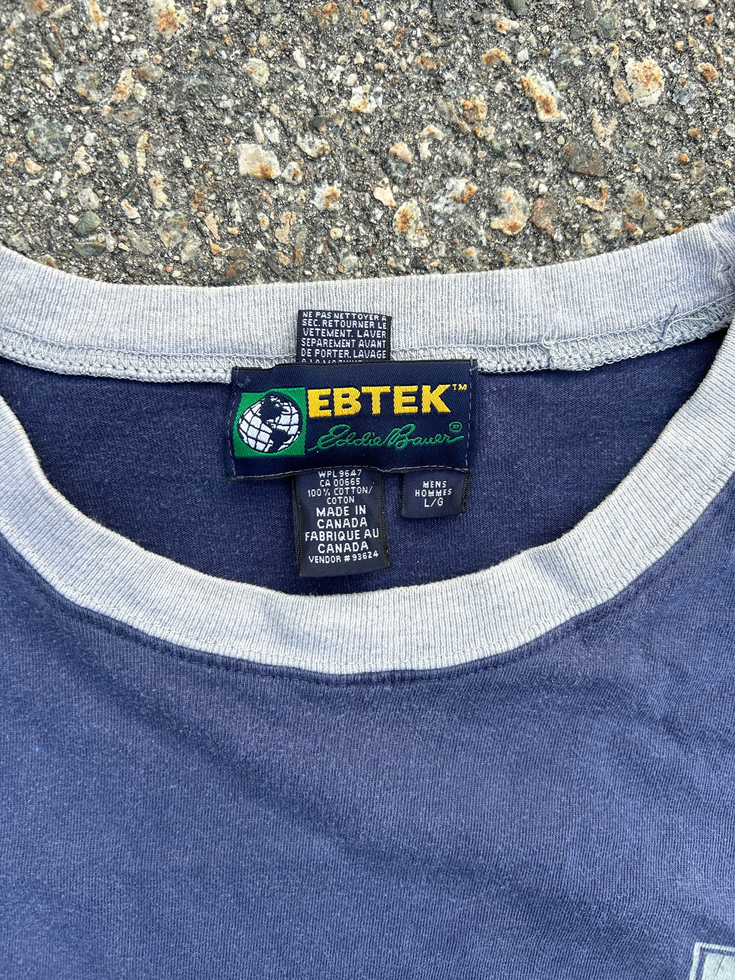 Ebtek Oversized Ringer Collar Tee (L)