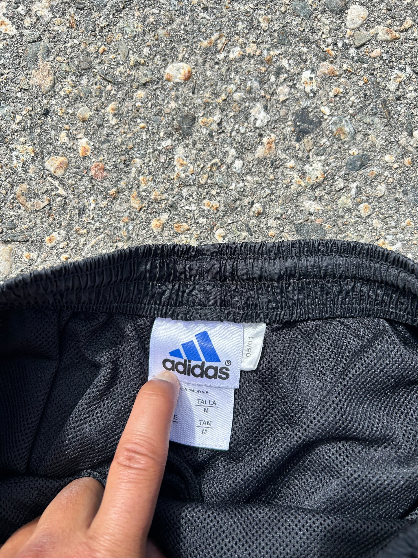 Vintage Blackout Adidas Track Pants (M)